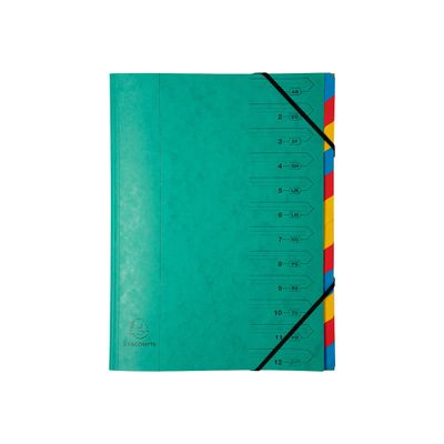 Exacompta Nature Future - Trieur agrafé 12 compartiments - disponible dans différentes couleurs
