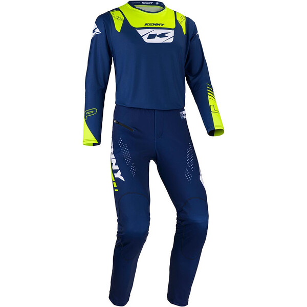 Kenny - Maillot Trial Up Kamo Navy / Jaune fluo / Blanc