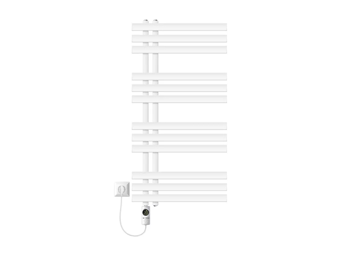 Iron EM radiateur sèche-serviettes blanc 50x100 cm avec élément chauffant 300W