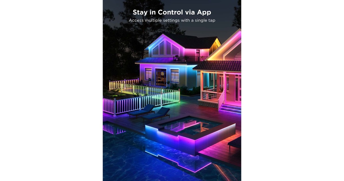GoveeRGBICWW Outdoor ledstrip  (10 meter, 2,4GHz wifi, Bluetooth)