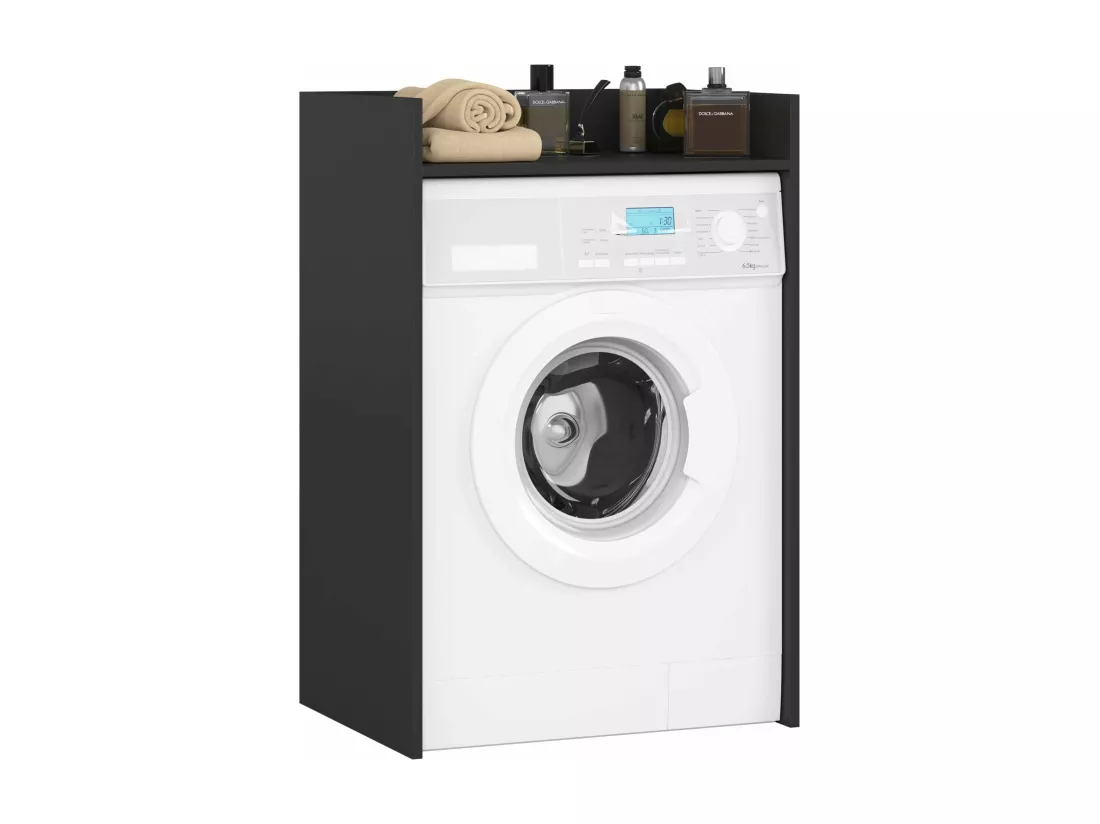 meuble machine a laver 64x50x98 cm 1 étagère noir