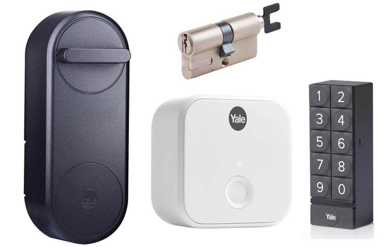 Linus Smart Lock, Schwarz EU, inkl. Bridge, Keypad, Zylinder<br>Smart Türschloss für 17 mm EURO Schlosszylinder