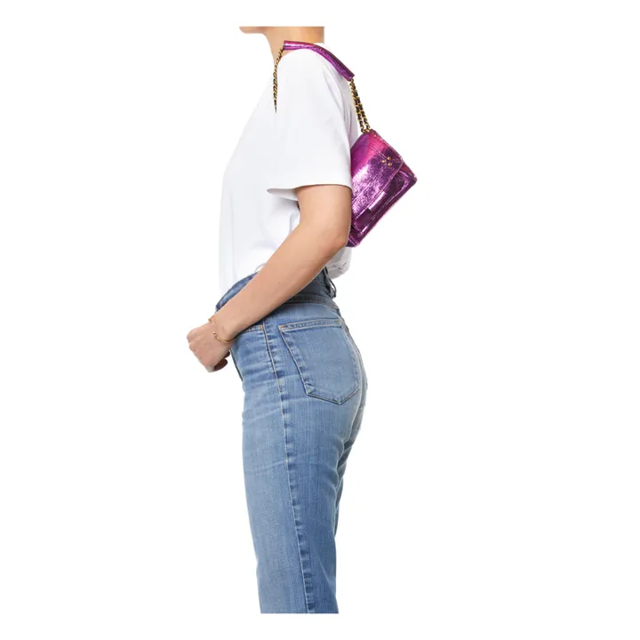 Jérôme Dreyfuss Sac Lulu S Lamé | Lamé Fuxia