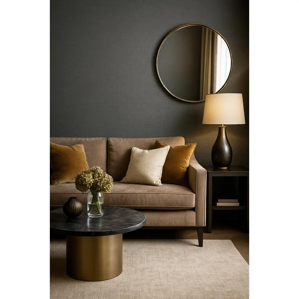 Dutch Wallcoverings Vliesbehang Linen & Textures uni - goud - 10,05m x 53cm