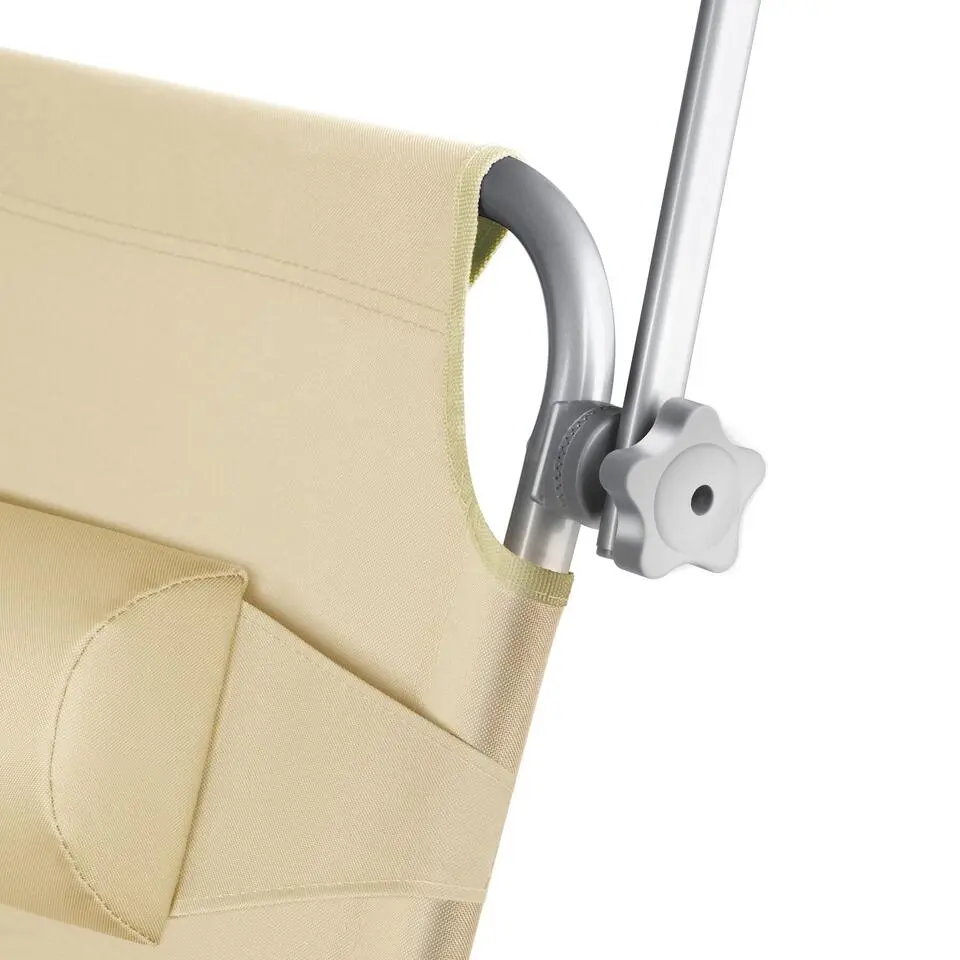 tectake Ligbed 4-niveaus met hoofdkussen, Beige