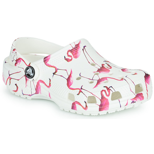 Crocs - CLASSIC POOL PARTY CLOG K - Blanc / Rose