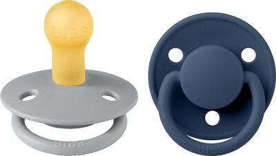 BIBS Smokk De Lux 2-pack Lateks Størrelse 1, Cloud/Steel Blue