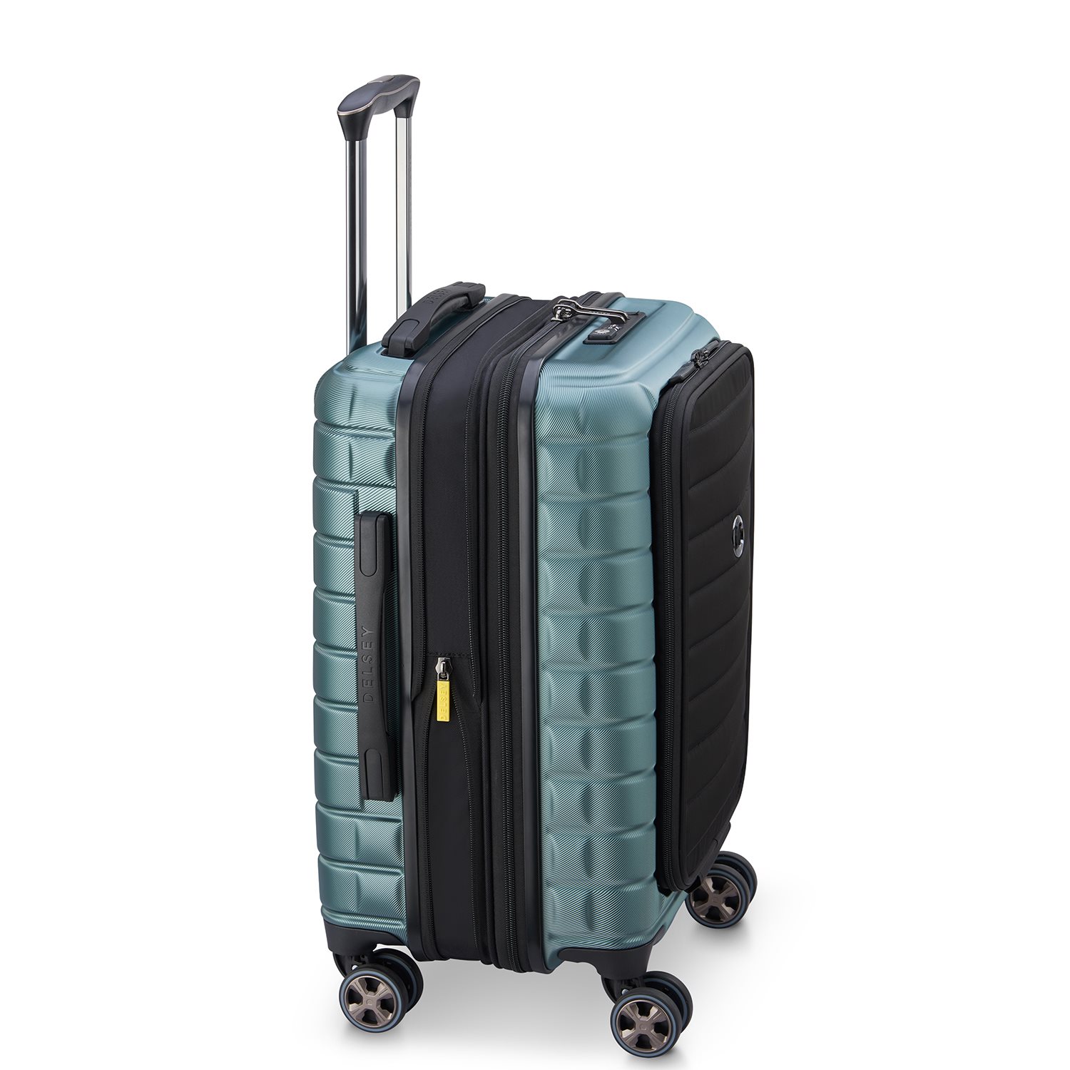 Delsey Shadow 5.0 Cabin Trolley Expandable Front Pocket green