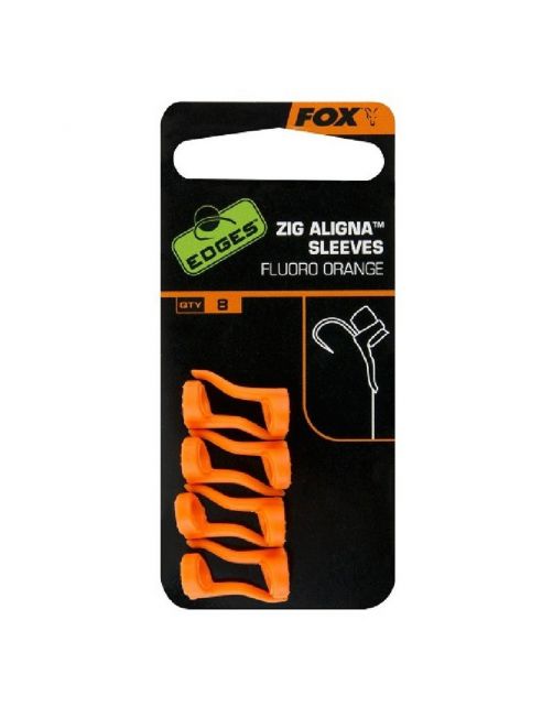 Fox Edges Zig Aligna Sleeves Fluoro Ora - Hookbait -