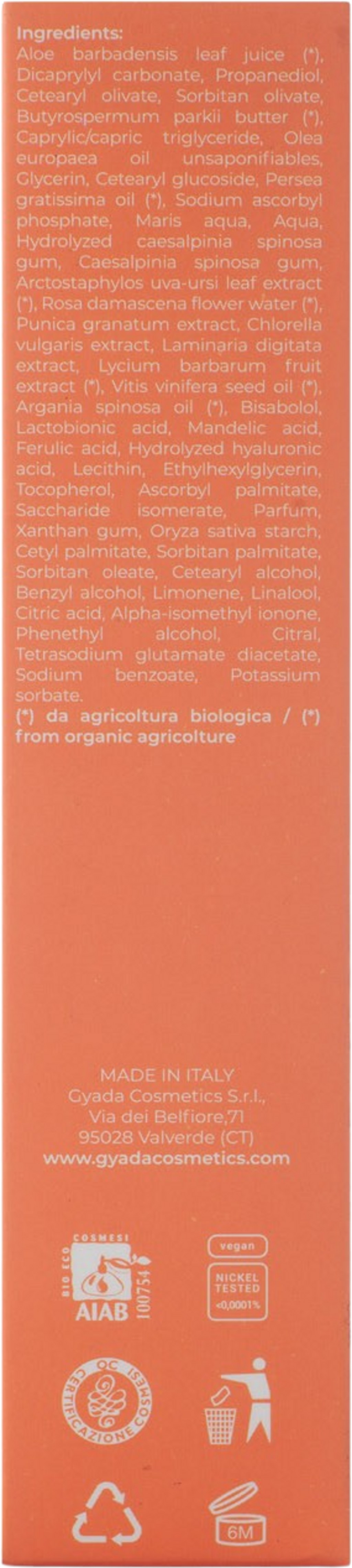 GYADA Cosmetics  Radiance Feuchtigkeitsspendende Gesichtscreme, 50 ml