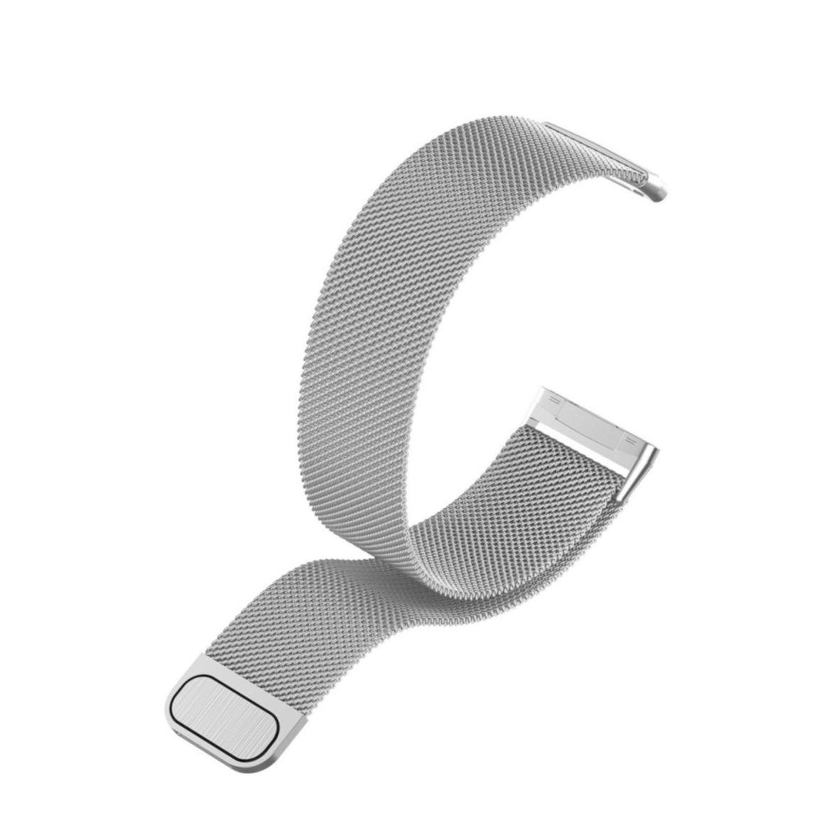 Fitbit Versa 4 / Sense 2 Edelstahl Armband Milanaise Magnetverschluss (Gelenkumfang: 150-230mm) - Silber