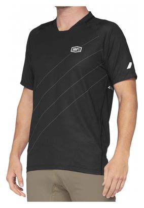 Maillot Manches Courtes 100% Celium Jersey Gris Foncé / Noir