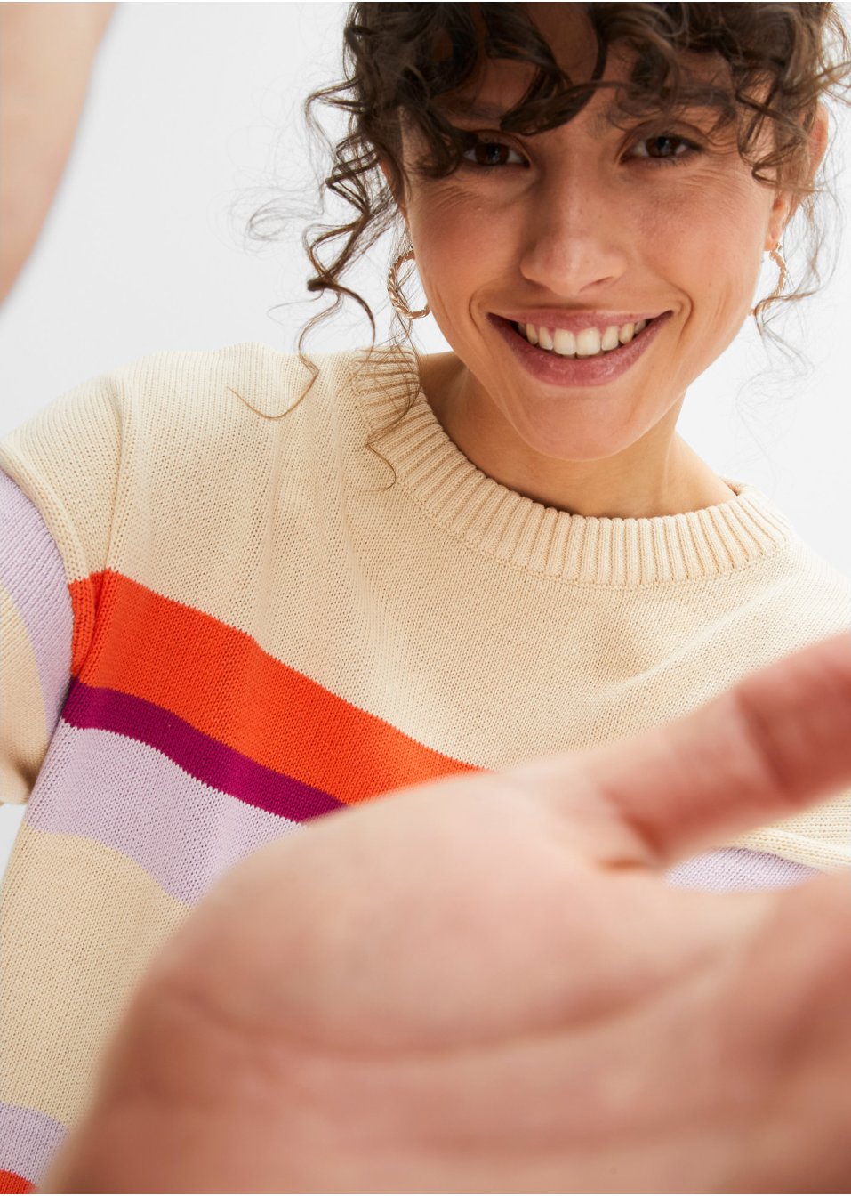 Pull en maille à rayures