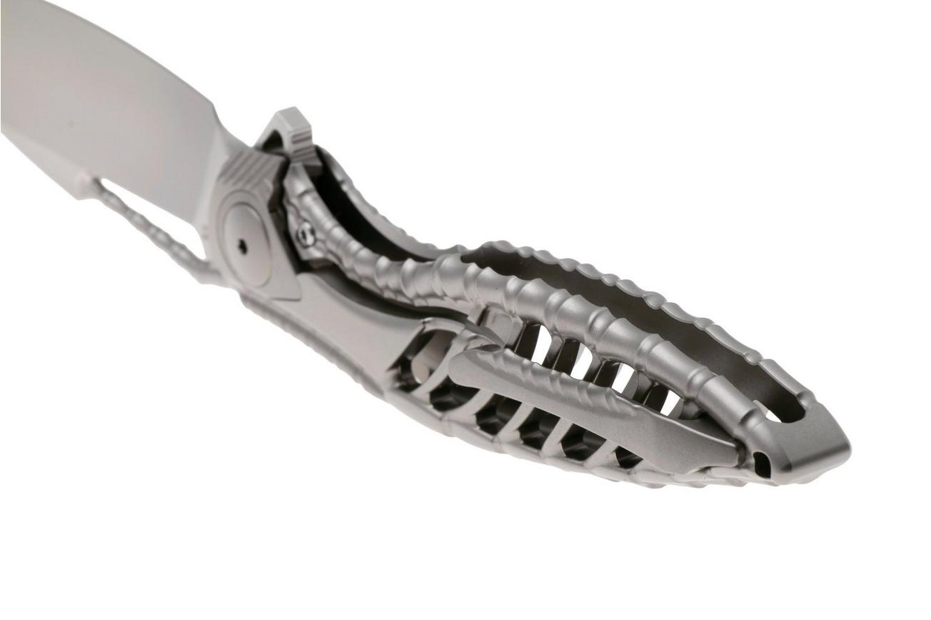 Rike Knife Thor6-M-P Bead Blasted Böhler M390, Titanium, zakmes