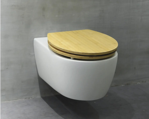 form&style Hainan bamboe toiletbril met soft-close mechanisme