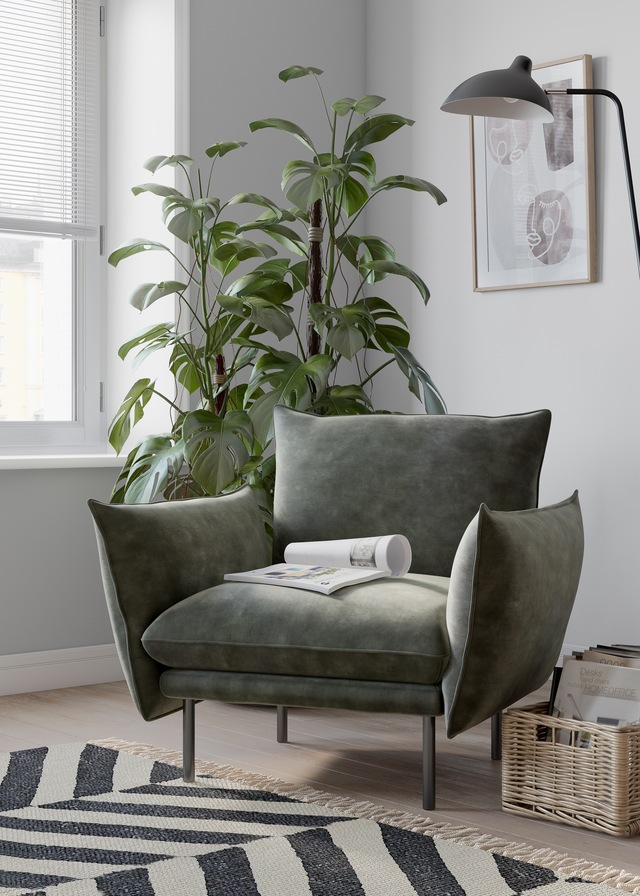 andas Sessel »Stine Cocktailsessel« Besonderes Design durch Kissenoptik und Keder, by Morten Georgsen