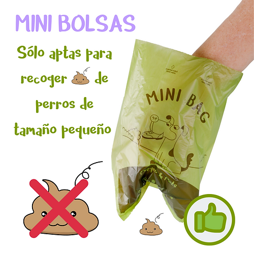 Peppo and Pets - 360 MINI Sacos Biológicos para Recolher Fezes de Cães de Pequeno Porte - Muito Resistentes - Aroma de Lavanda