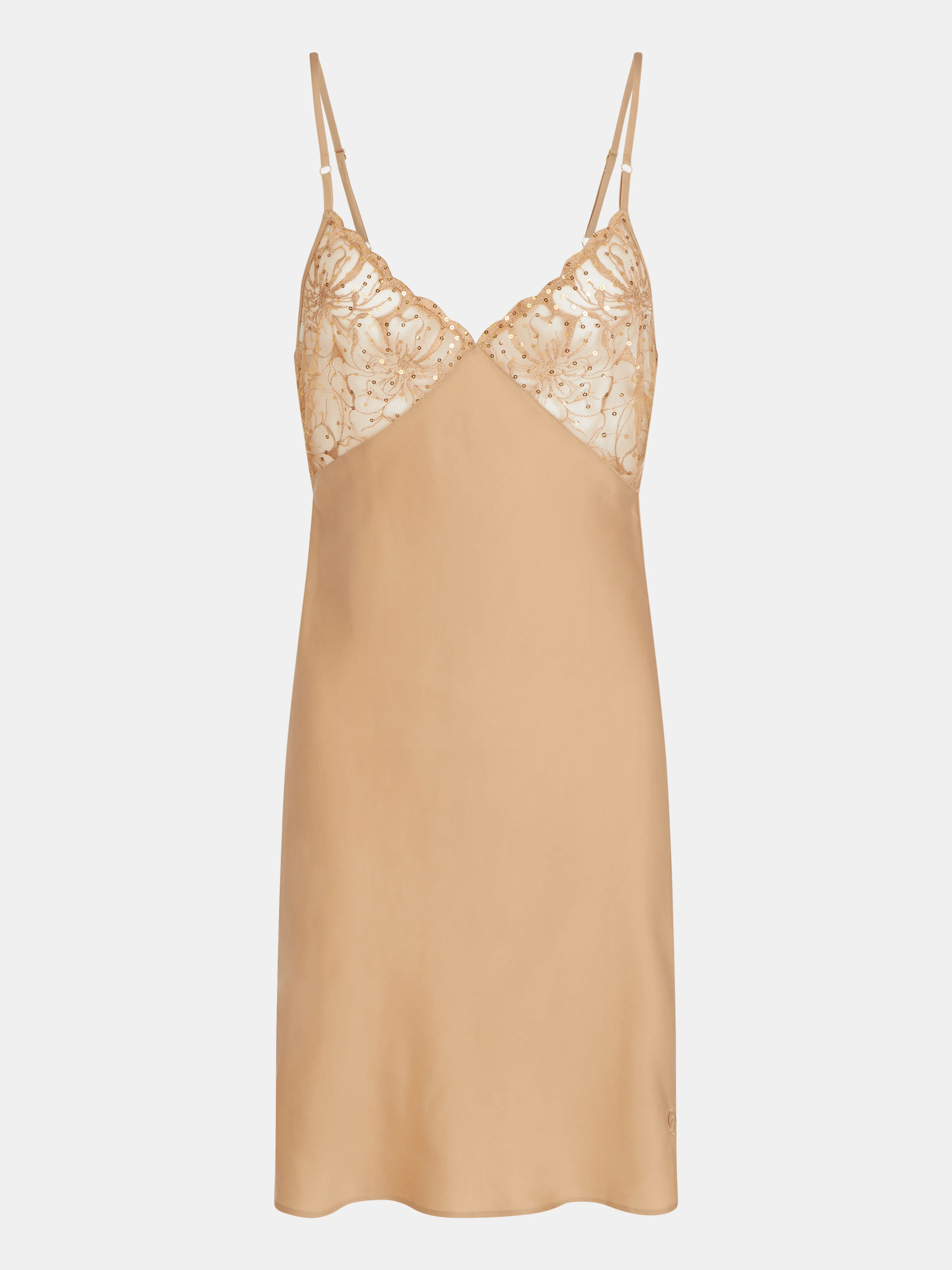 FLEURS - Nuisette broderie florale | Marron