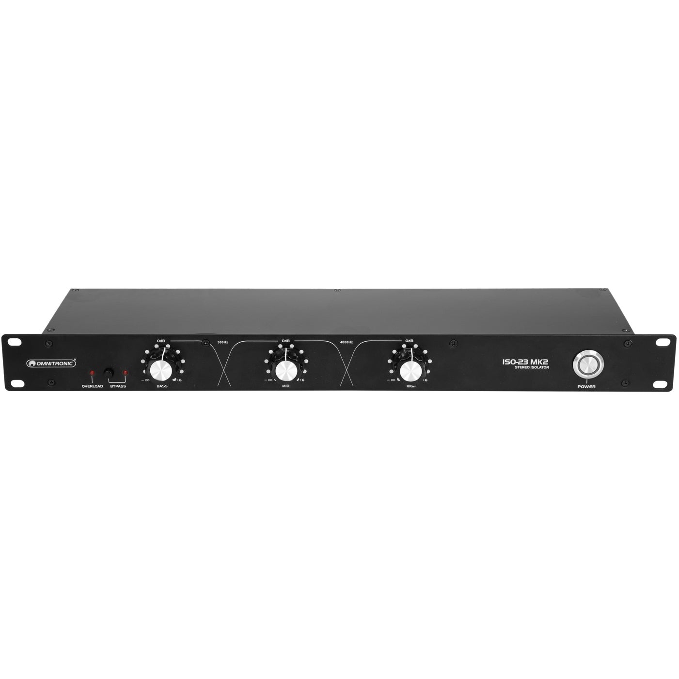 Omnitronic ISO-23 MK2 DJ Isolator met boost, kill-cut en bypass