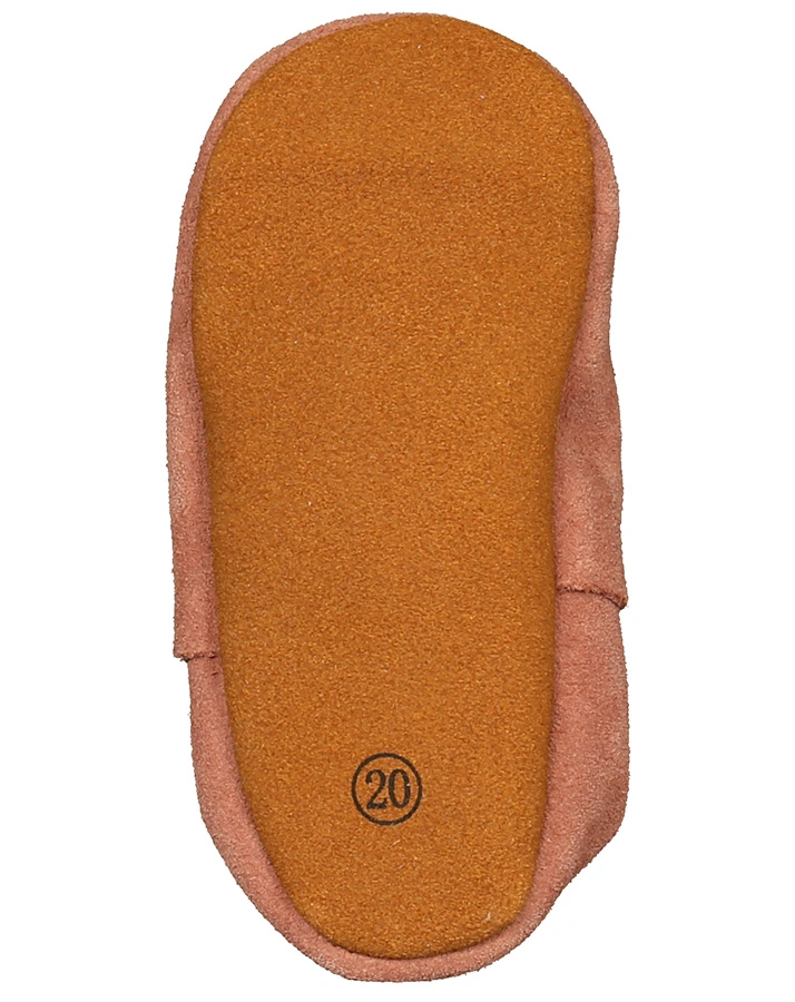 Leder-Krabbelschuhe STERN in old rose