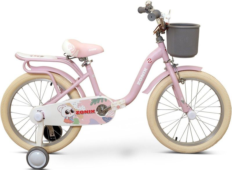 Zonix - Meisjesfiets - Roze - 18 Inch - Kinderfiets Met Zijwieltjes