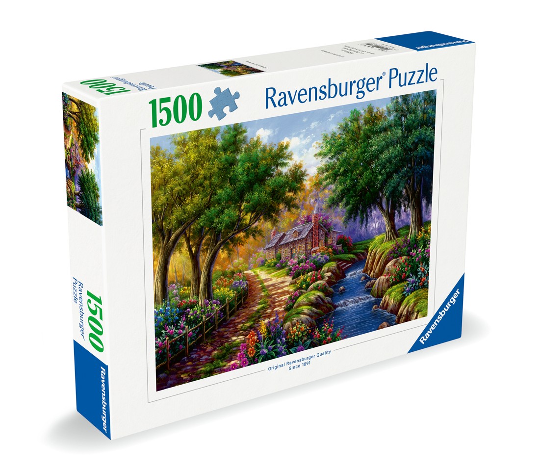 Ravensburger - Puslespil Cottage by the River 1500 brikker