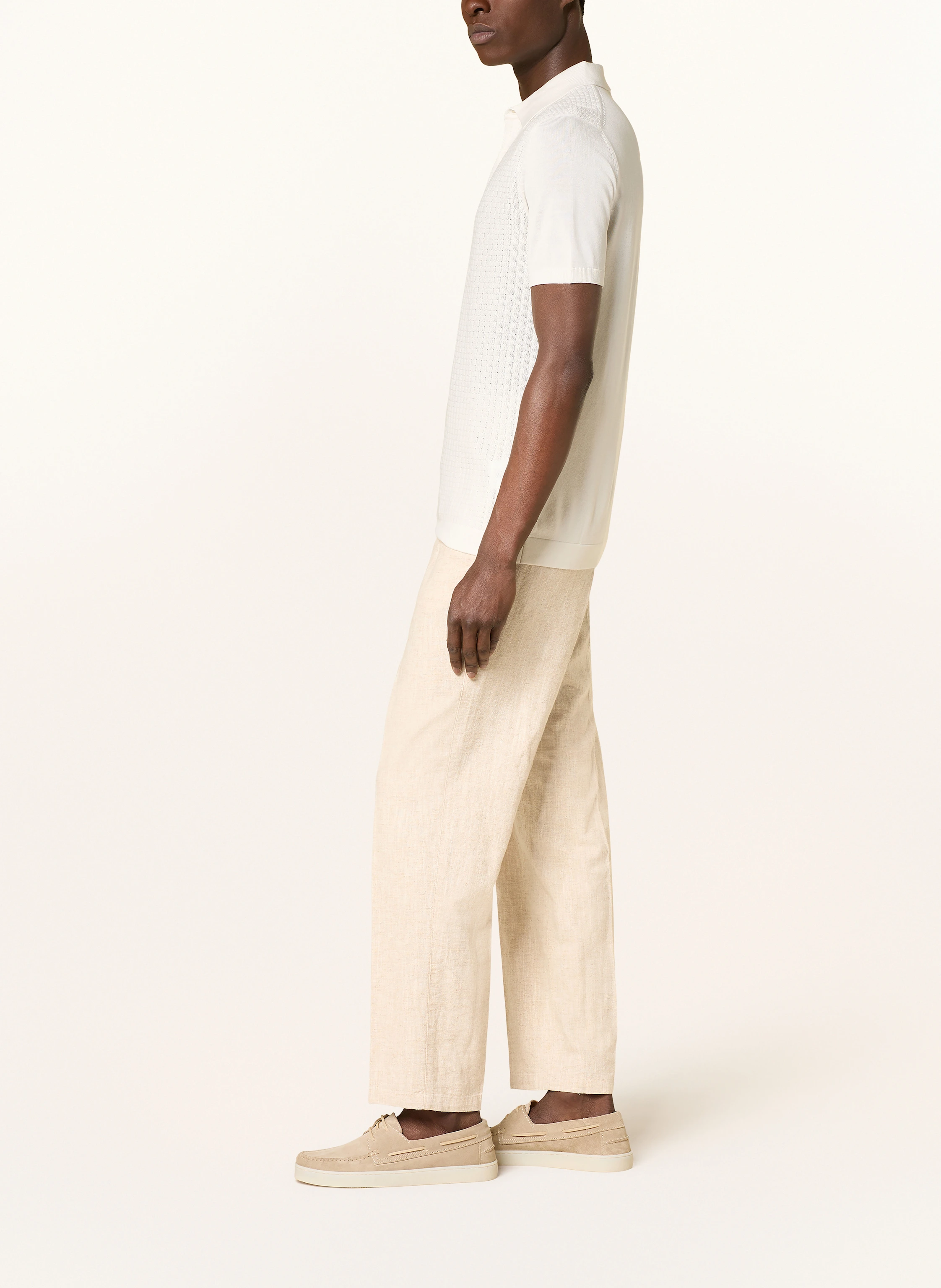 PROFUOMO Hose im Jogging-Stil Loose Fit mit Leinen