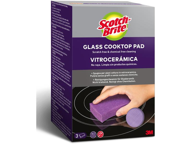 Scotch-Brite Schwamm 3M Scotch-Brite Glaskeramik 3 Stück Glaskeramik-Reinigungsschwämme