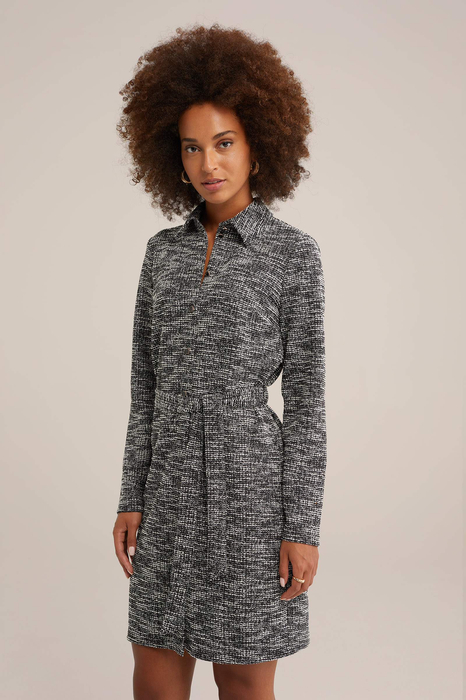 boucle jurk WE Fashion Wit
