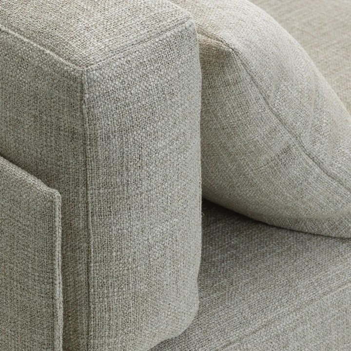 Vitra - Anagram flexibles Modul-Sofa, 190 x 95 cm, inkl. Kissen 65 x 55 cm, kreide / kiesel melange (Dumet 06)