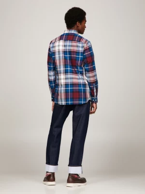 Camisa Oxford Slim Fit Tartan Tommy