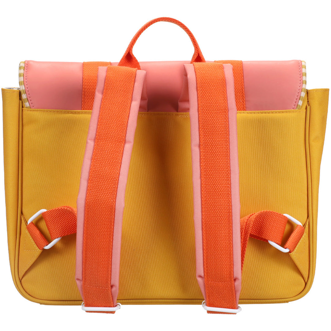 sticky lemon rugzak - coral pink - submarine yellow - 23,5 cm