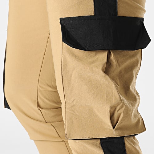 Pantalon Cargo A Bandes Camel