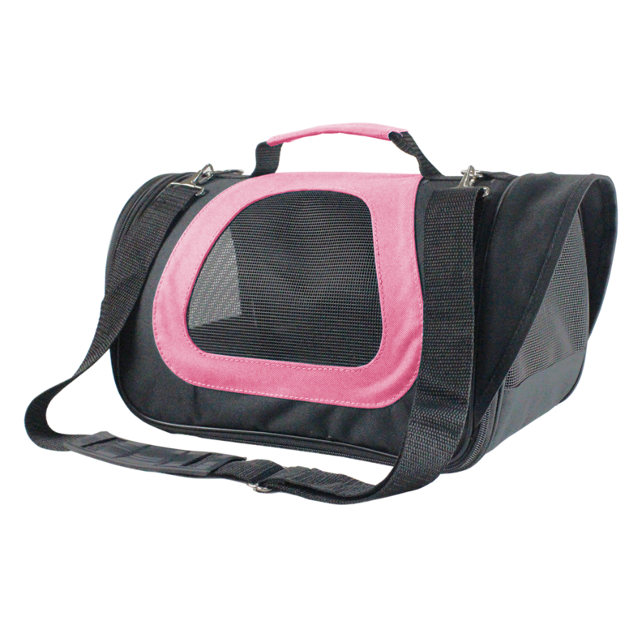 Nobleza - Bolsa de Transporte para Cães e Gatos, Respirável, 45*28*29cm, Ideal para Aviões de Porte Médio (Rosa)