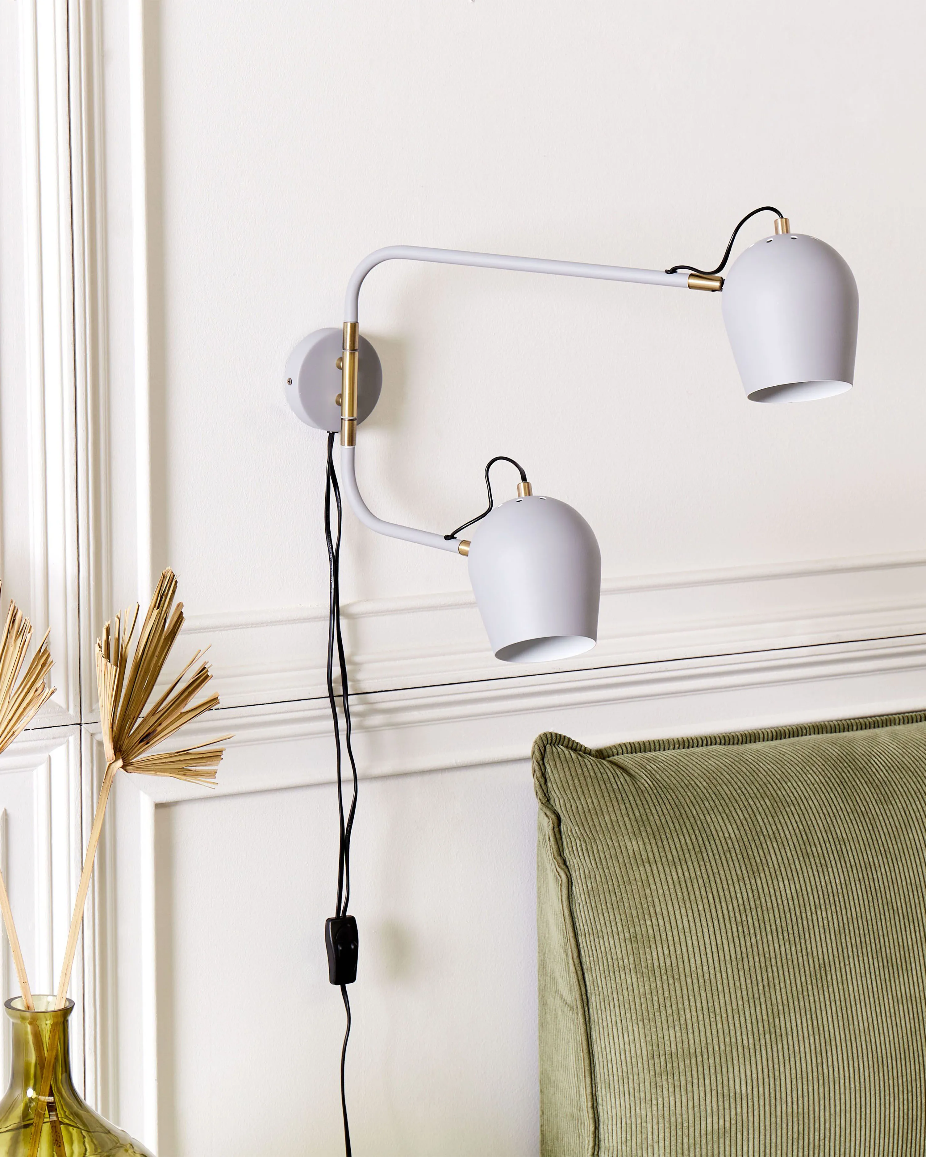 Wandlamp ESTRELLA verstelbaar Metaal Lichtgrijs