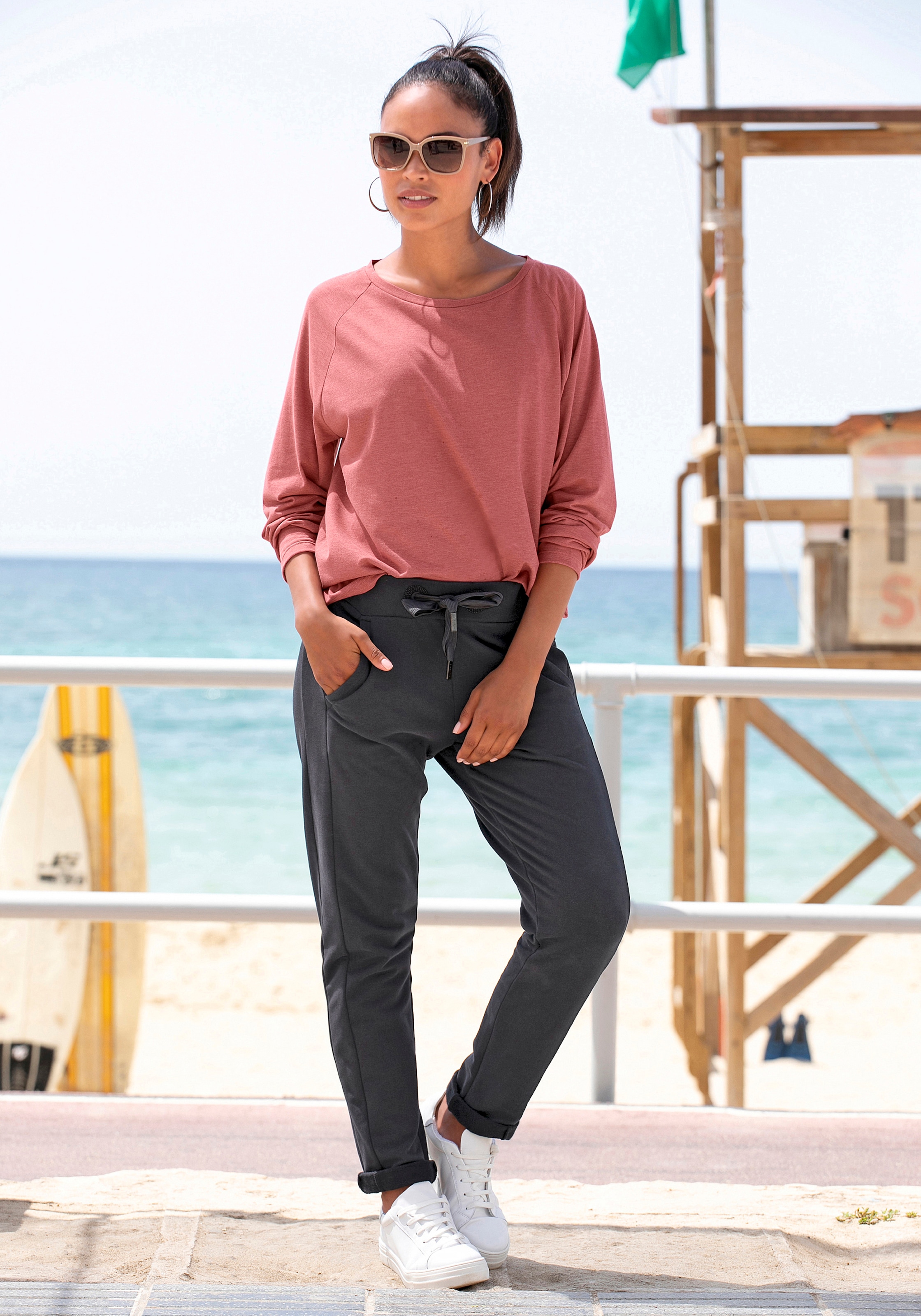 Elbsand Longsleeve »Tira«, mit Logodruck hinten, Langarmshirt, sportlich-casual