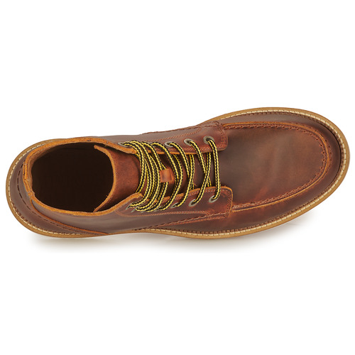 Selected - SLHTEO NEW LEATHER MOC-TOE BOOT - Cognac
