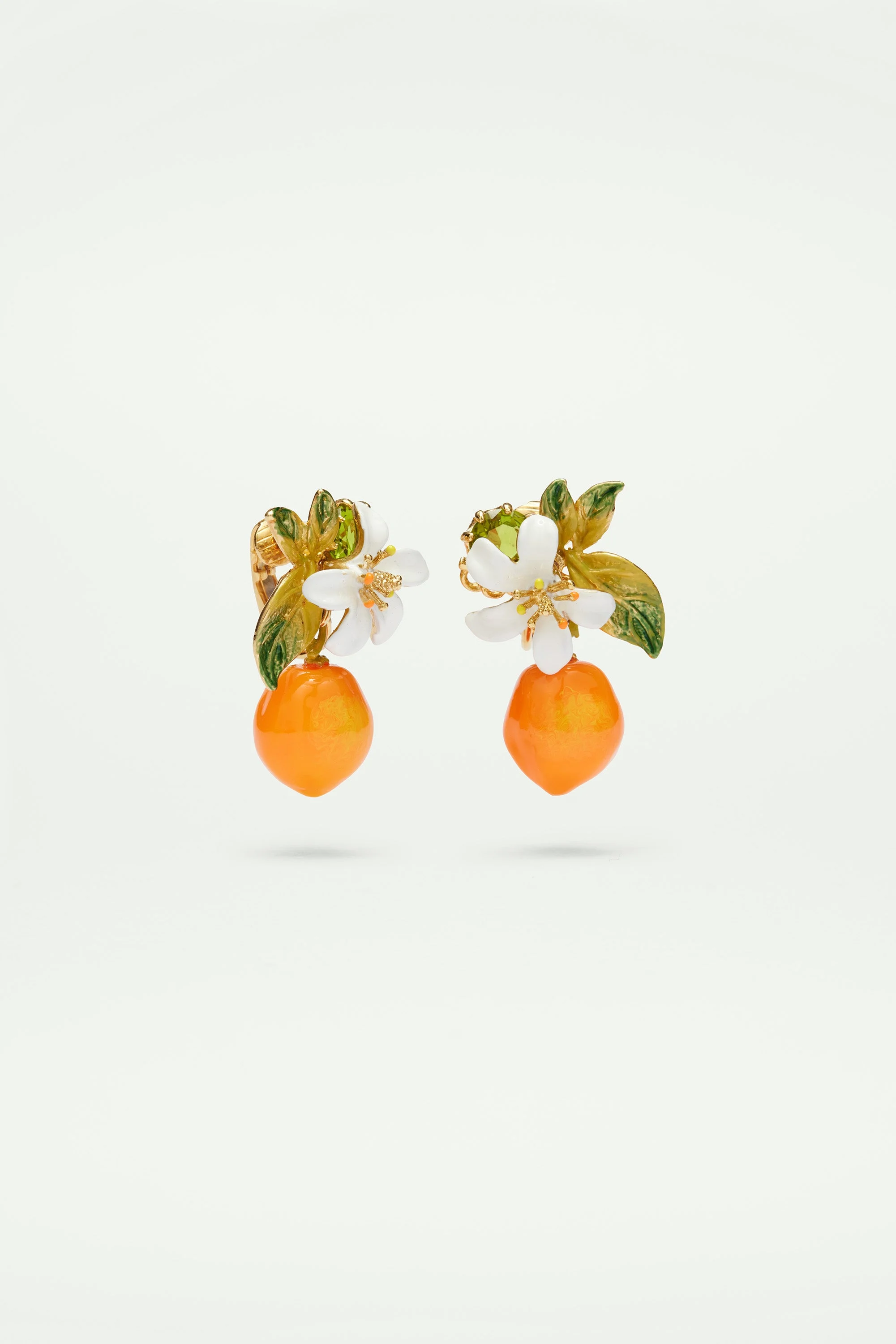 Boucles d'oreilles orange et fleur d'oranger | Orange