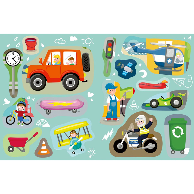 Mein kleines Sticker-Malbuch - Fahrzeuge