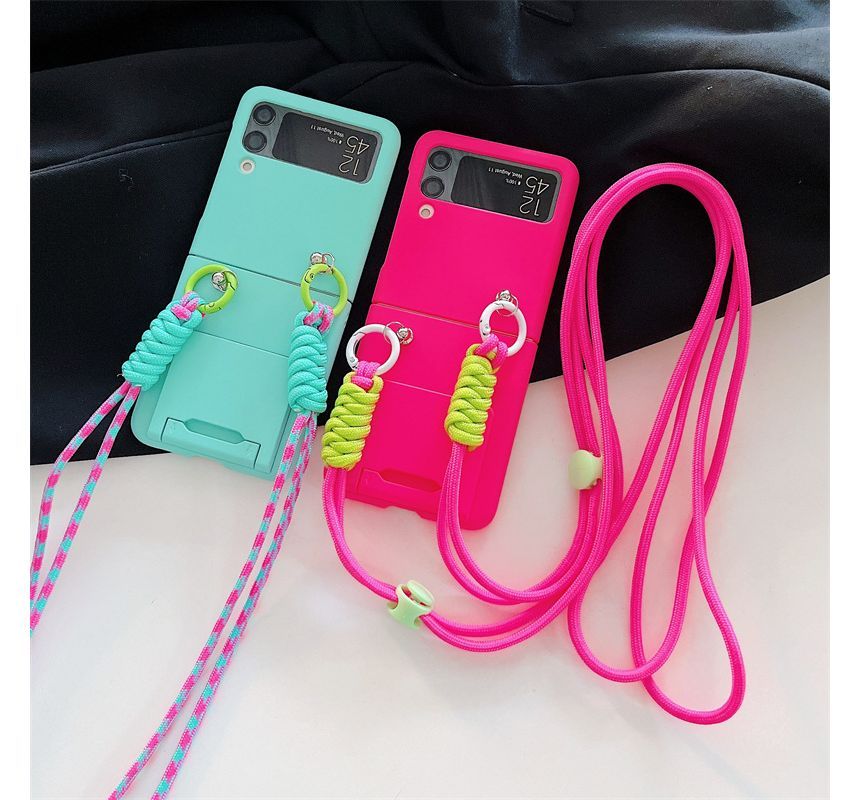 Edgin - Eenvoudige mobiele telefoon met crossbody-koord - Samsung Galaxy Z Flip 3 / Flip 4