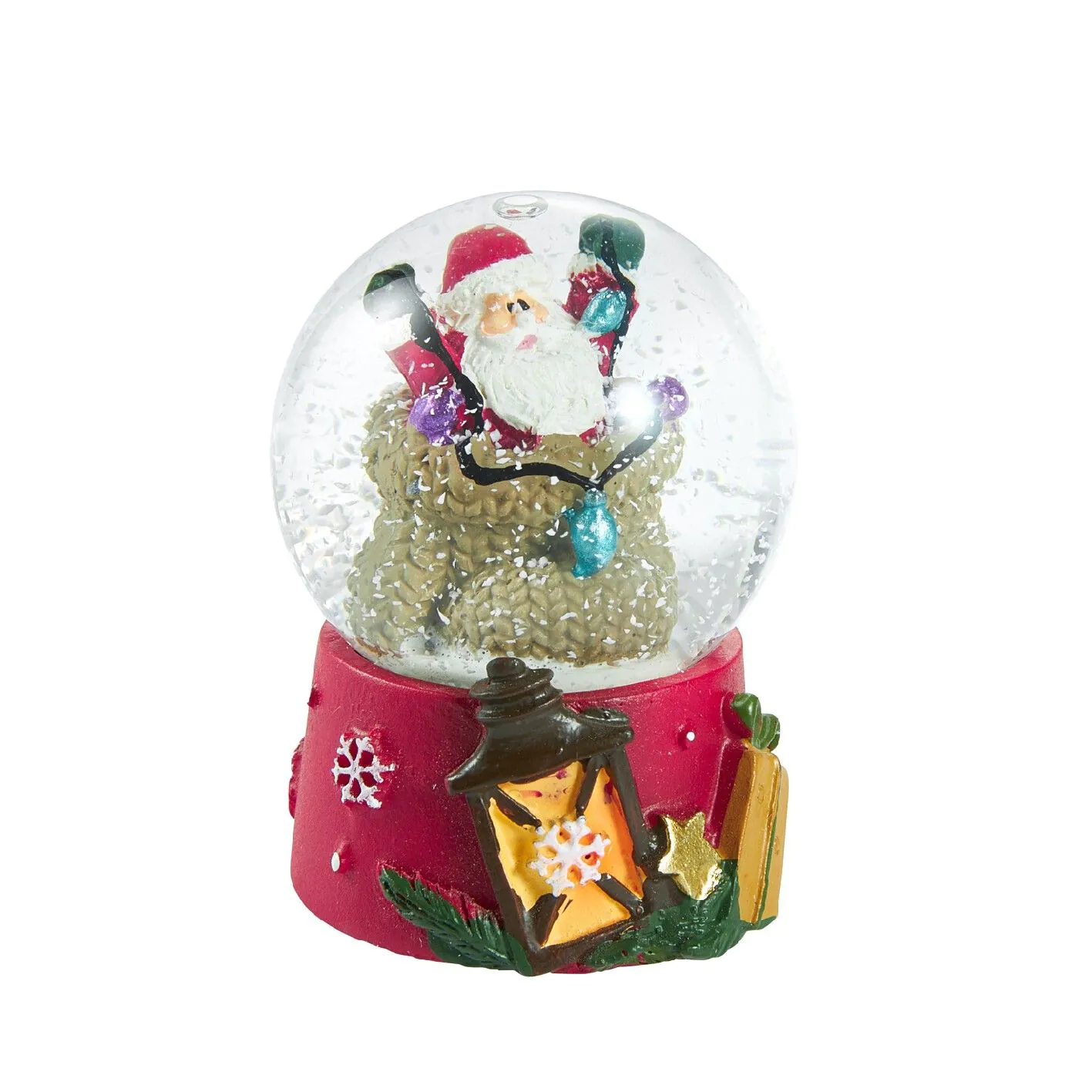 Schneekugel Figur, Weihnachtsmann/Sack, 4.5 x 6 cm