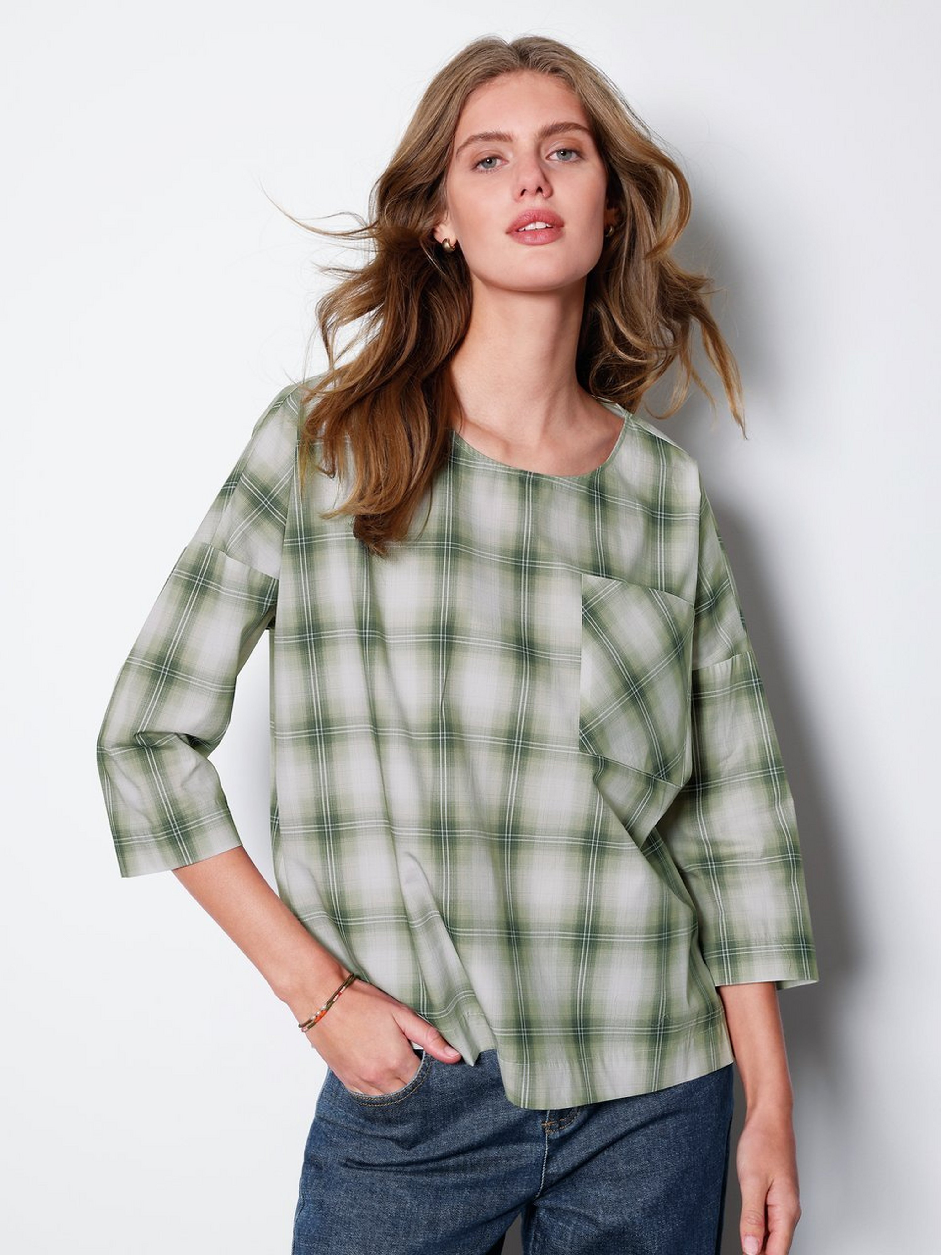 Blusen-Shirt mit 3/4-Arm