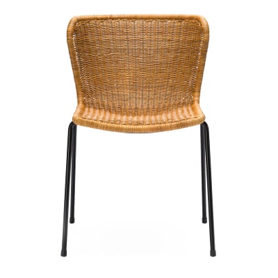 Stuhl C603, Schwarz / Natur