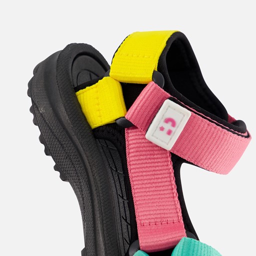 Muyters Sandalen zwart Textiel
