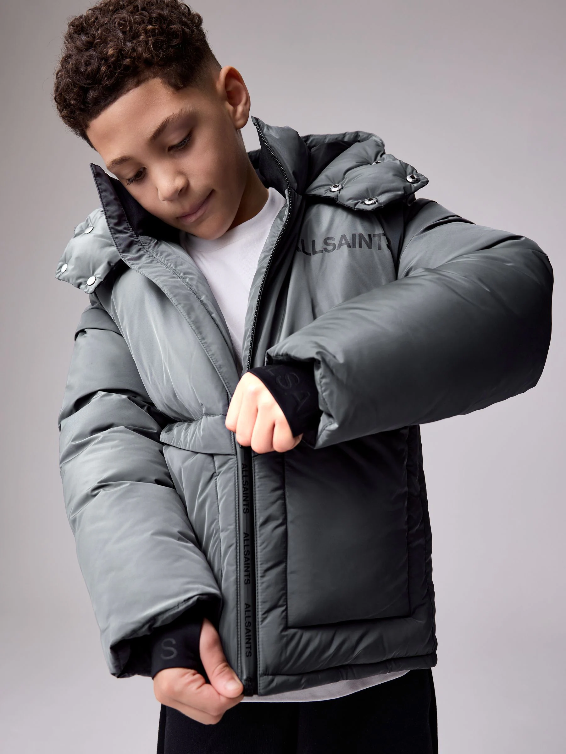 smALLSAINTS Logo Padded Coat