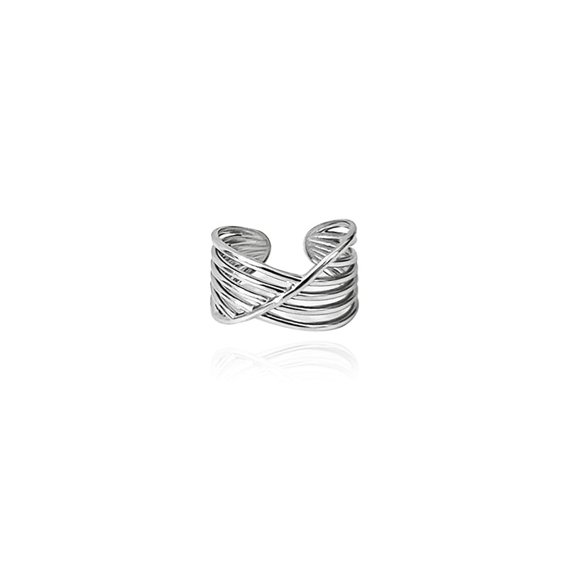 Kopesh - Gelaagde open ring van roestvrij staal (verschillende ontwerpen) / set