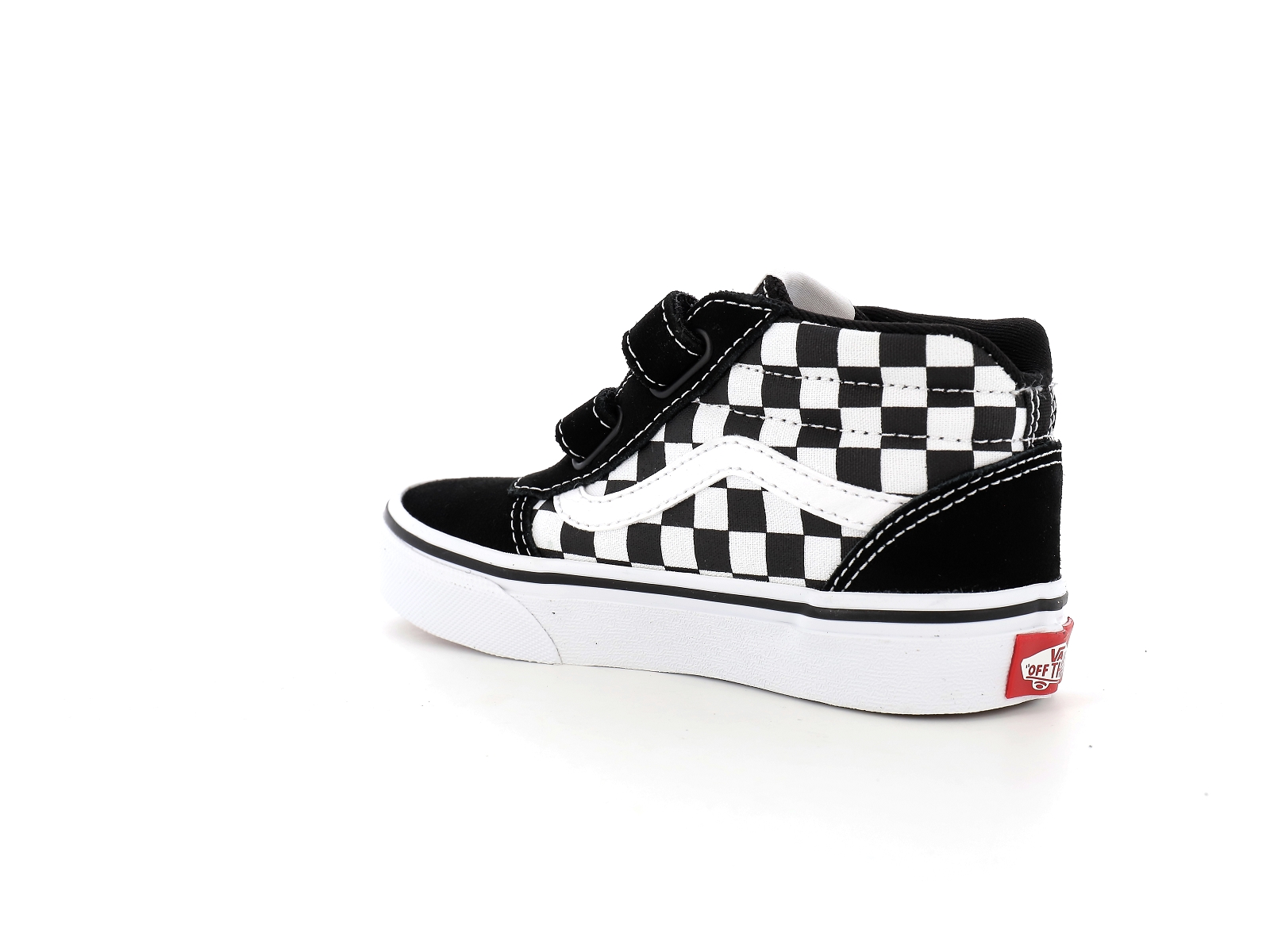 Vans-YT WARD MID V CHECKER Matières combinées Noir Blanc