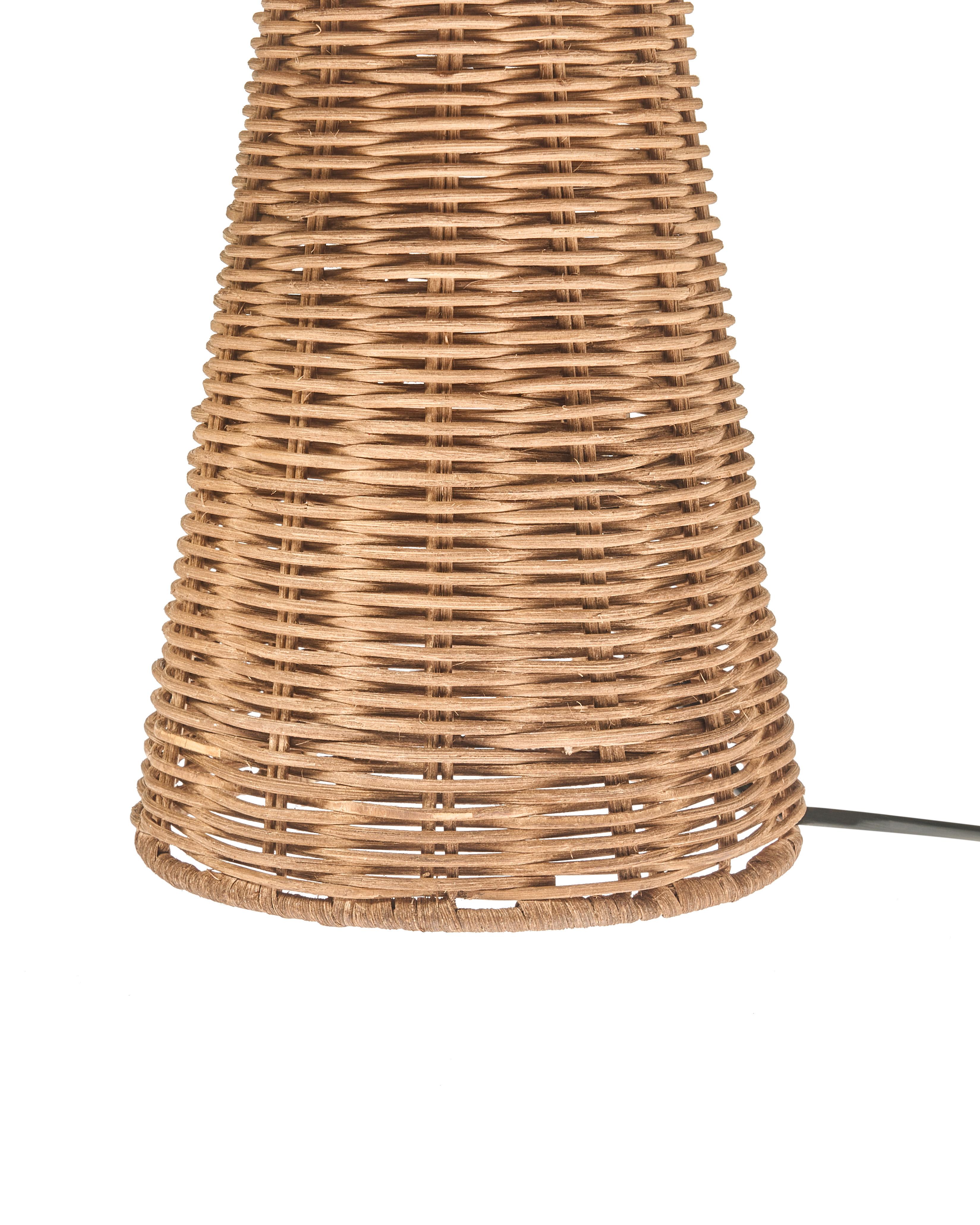Tafellamp Paddenstoel ALERO Rotan Natuurlijk