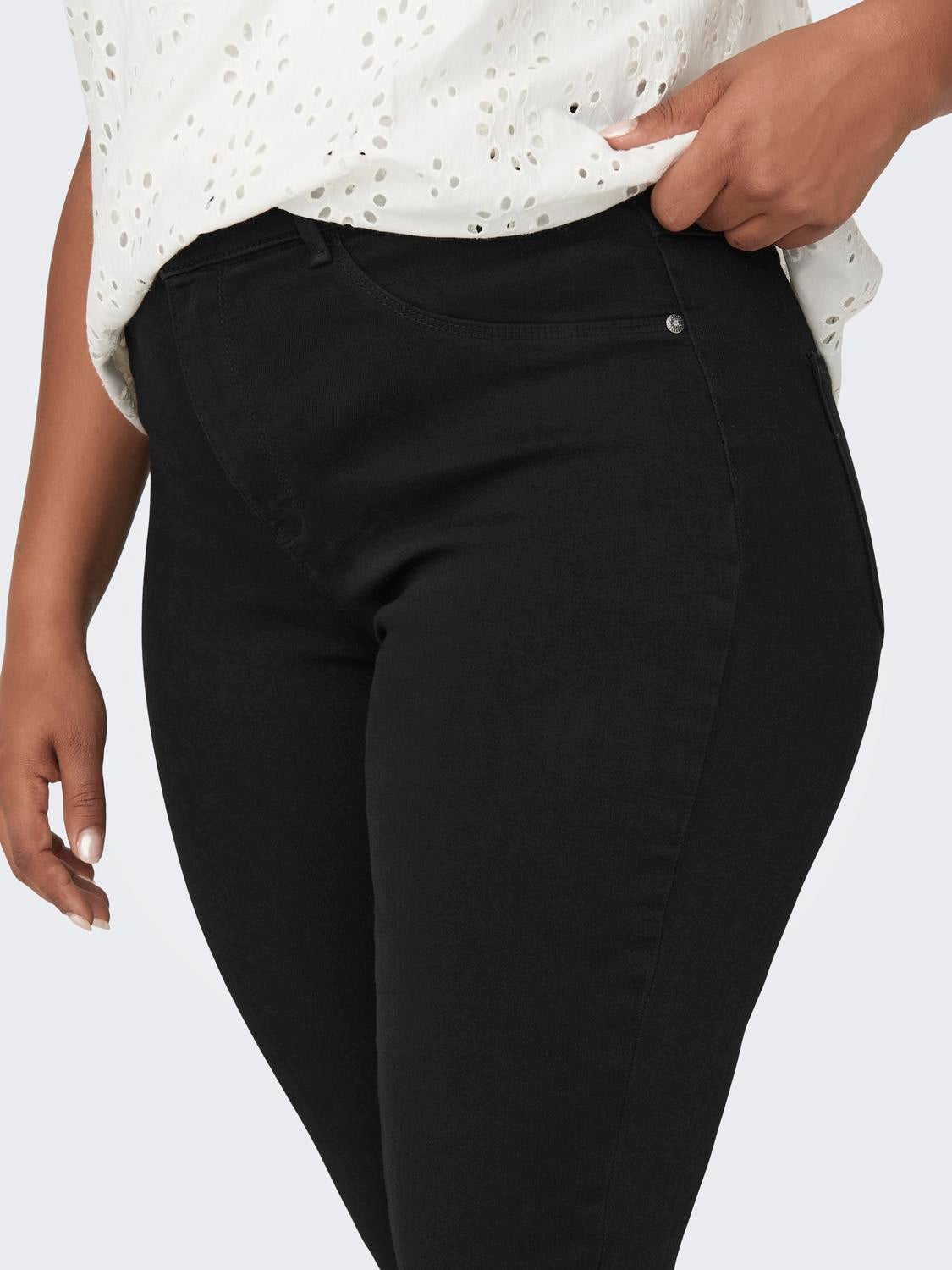 CARSTORM Hohe Taille Skinny Fit Jeans Black