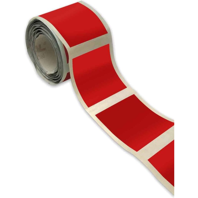 Bande de repérage pour surfaces vitrées - Intérieur - Carrés ROUGE